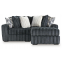 Midnight-Madness 2-Piece Sectional With RAF Corner Chaise Gunmetal, 86"