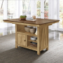 Lindsey Farm - Gathering Table Set - Brown / - Light Brown, 46"