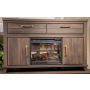 Brazen Valley LG TV Stand With Fireplace Option Dark Brown