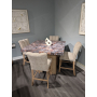 D04 - 5 Piece Dining Room Set (Bar Table, 4 Stools) - Lava / Natural - Dark Gray