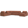 Cozymax - Spice - 8-Piece Sectional With Raf Corner Chaise And Storage Consoles, 157"