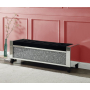 Noralie - Bench - Mirrored & Faux Diamonds