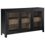 Lenston - Black / Gray - Accent Cabinet with 3 Doors