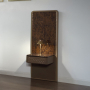 Marcelino - Nightstand With Wall Pier (EK) - Cherry Oak - Light Brown