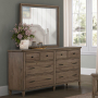 Hickory Grove - Dresser & Mirror - Brown - Light Brown, 68" Wide