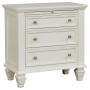 Sandy Beach - 3-Drawer Nightstand - Cream - White