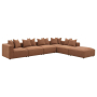 Jennifer - 6 Piece Upholstered Modular Sectional - Terracotta, 154"