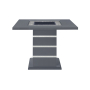Monaco - Bar Table Column, 18.5"