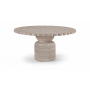 Petalia - 60'' Indoor/Outdoor Dining Table - Travertine - Beige, 60"