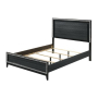 Haiden - Eastern King Bed - Led & Weathered Black Finish