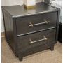Haldenwick Two Drawer Night Stand Black