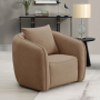 Keith - Chair With Pillow - Brown Chenille