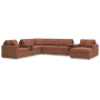 Cozymax - Spice - 8-Piece Sectional With Raf Corner Chaise And Audio System Console, 157"