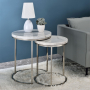 Zaidee - Nesting Table Set - Nickel, 20"