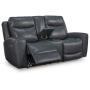 Next Move Power Reclining Loveseat With Console / Adjustable Headrest Admiral