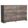 Ralinksi - Gray - Six Drawer Dresser, 59.53" Wide
