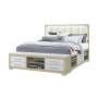 Emma - King Bed With LED And USB - Natural /