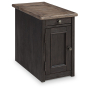 Tyler Creek - Grayish Brown / Black - Chair Side End Table, 14"