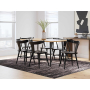 Gretlynn - Black / Natural - 7 Pc. - Dining Room Table, 6 Side Chairs