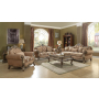 Ragenardus - Sofa With 5 Pillows - Fabric & Vintage Oak - Light Brown, 95"