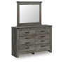 Frandern Dresser And Mirror Gray, 54.5" Wide