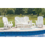 Hyland Wave - White - 4 Pc. - Glider Loveseat, 2 Swivel Glider Chairs, Cocktail Table