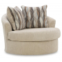 Lofwood Swivel Accent Chair Oatmeal