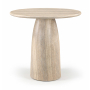 Cosenza - 42" Concrete Indoor/Outdoor Bar Table - Travertine - Beige, 42"