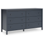 Simmenfort - Navy Blue - Six Drawer Dresser, 60.75" Wide