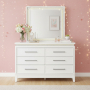 Reflections - Dresser & Mirror - Pearl - White, 56" Wide