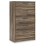 Elbrim - Brown - Five Drawer Chest, 51.06" Tall