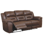 Stoneland - Chocolate - Reclining Sofa, 90"