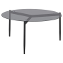 Rosalie - Round Smoked Glass Top Coffee Table - Sandy, 36"