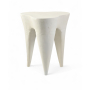 Bourges - Aluminum End Table - Cream - White, 14"
