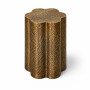 Lotus - Iron End / Side Table - Brass - Bronze, 14"