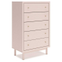 Wistenpine - Blush - Five Drawer Chest, 52.48" Tall