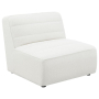 Sunny - Upholstered Armless Chair Natural - Ivory, 34.5"
