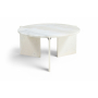 Vernazza - Genuine Marble Coffee Table - White, 32"