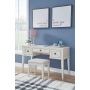 Robbinsdale - Antique White - Vanity With Stool (Set of 2)