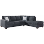 Altari Right Arm Facing Corner Chaise With Sleeper 2 Pc Sectional Slate, 110"