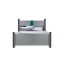 Logan - Queen Bed With LED And Speakers - Silver