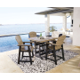 Fairen Trail - Black / Driftwood - 5 Pc. - Counter Dining Set