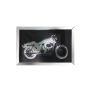 Nevina - Wall Art - Mirrored & Faux Crystal Bike - Pearl Silver