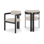 Aurum - Vegan Leather Upholstered Dining Chair (Set of 2) - Taupe - Beige