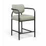 Serava - Vegan Leather Upholstered Counter Stool - Mint - Green