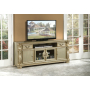 Vendome II - TV Stand - Gold Patina & Bone