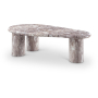Sassari - Marble Finish Concrete Coffee Table, 47.5"