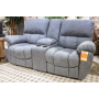 Bakerstein Power Recline Loveseat/Console/Adjustable Headrest Galaxy