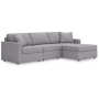 Cozymax - Granite - 3-Piece Sectional With Raf Corner Chaise, 109"