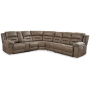 Ravenel - Fossil - 4-Piece Power Reclining Sectional With Laf Power Reclining Loveseat With Console, 129"